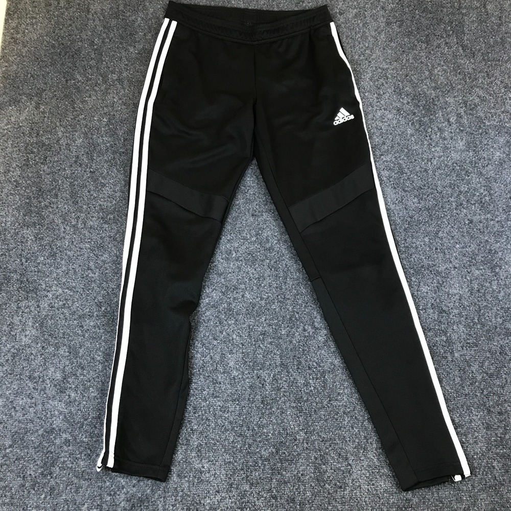 Adidas Climacool Track Pants Womens 29x30 Black White Striped Logo Tapered Leg